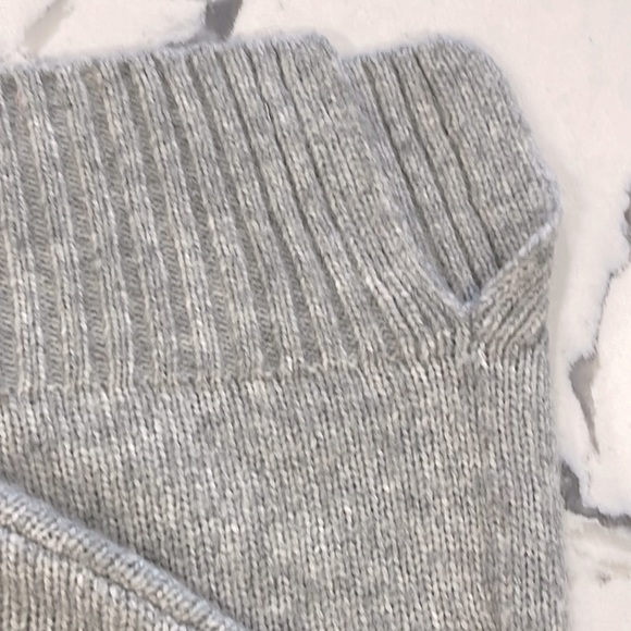 The Gap Loose Knit Oversized Tunic Vintage Sweater Light Heather Gray Small Tall - Picture 4 of 9